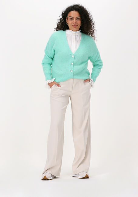 Groene SUMMUM Vest CARDIGAN FEATHER LIGHT ALPACA - large