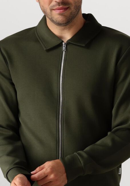 SELECTED HOMME Gilet SLHEMANUEL SOFT FULL ZIP SWEAT NOOS en vert - large