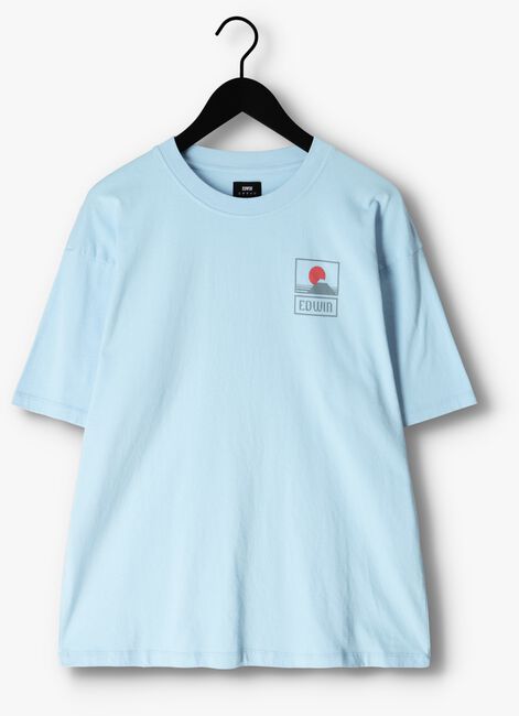 Lichtblauwe EDWIN T-shirt SUNSET ON MT FUJI TS SINGLE JERSEY - large