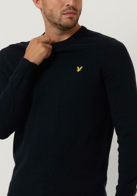 LYLE & SCOTT Pull CREW NECK COTTON MERINO JUMPER en bleu - large