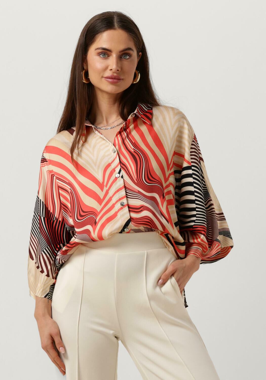Multi SUMMUM Tuniek BLOUSE GEOMETRICAL STRIPES BLOUSE GEOMETRICAL STRIPES Omoda