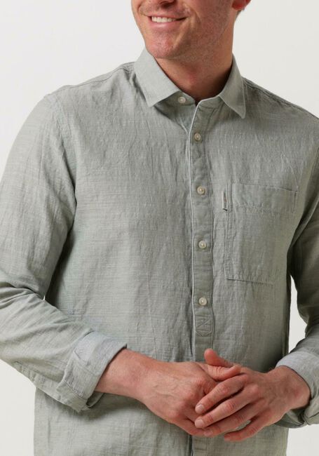 CAST IRON Chemise décontracté LONG SLEEVE SHIRTCO LI DOBBY en vert - large