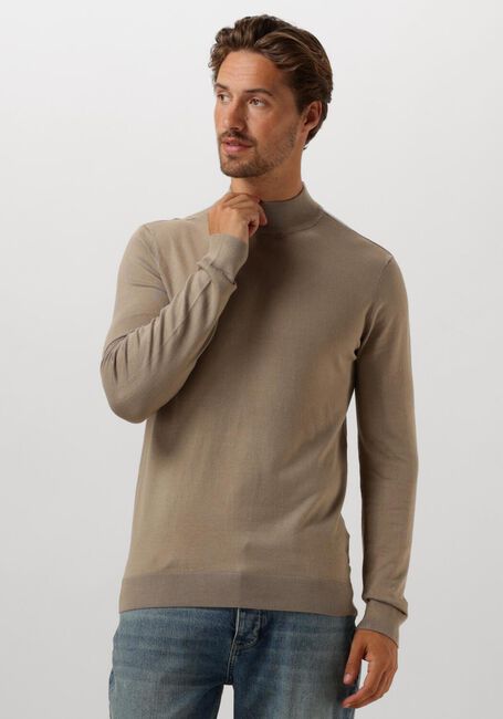 PURE PATH Col roulé ESSENTIAL KNIT MOCKNECK SWEATER en taupe - large