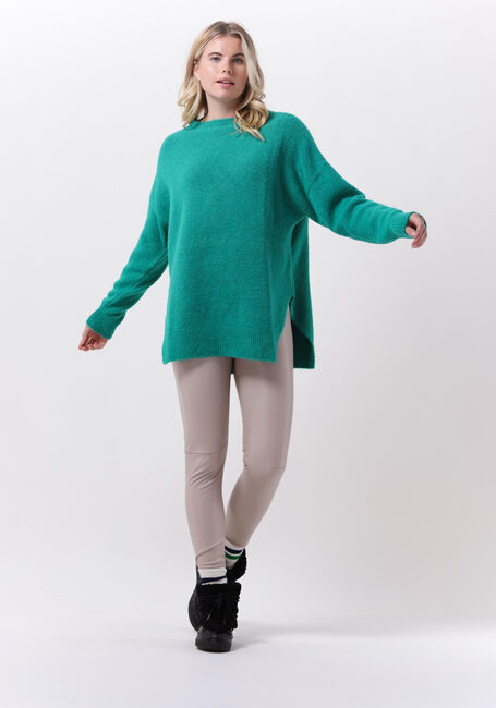 Groene PENN & INK Trui PULLOVER SPLITT - large