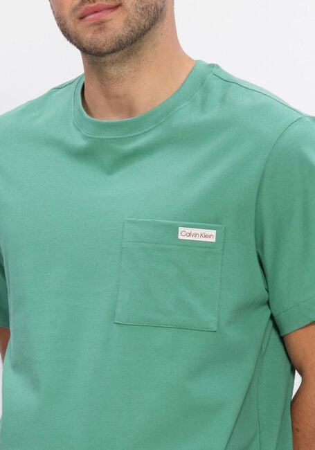 Groene CALVIN KLEIN T-shirt SS 20S JERSEY EASY COIN POCKET T - large