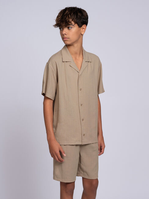 NIK & NIK Chemises classiques LUIS SHORT en beige - large