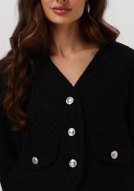 NEO NOIR Gilet MANUA BOUCLE JACKET en noir - large