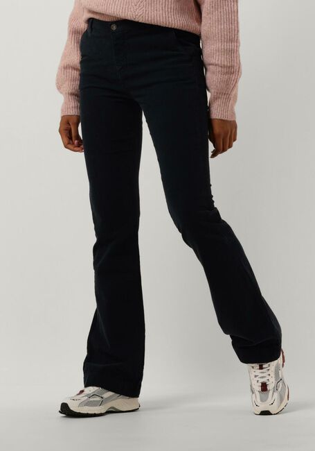 BY-BAR Pantalon évasé LEILA VELVET PANT Bleu foncé - large