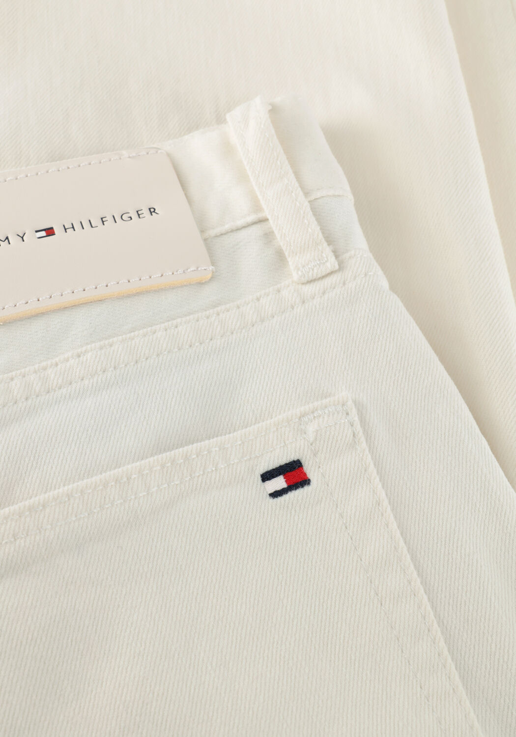 Witte TOMMY HILFIGER Straight leg jeans SLIM STRAIGHT DENTON WHITE DC - large