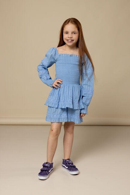 Lichtblauwe LOOXS 10sixteen Mini jurk 2512-5828 Omoda