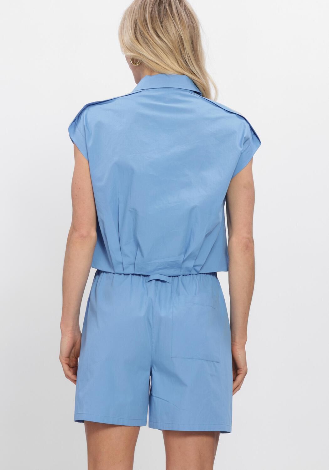 Blauwe MY ESSENTIAL WARDROBE  MWSUNNA SLEEVELESS SHIRT - large