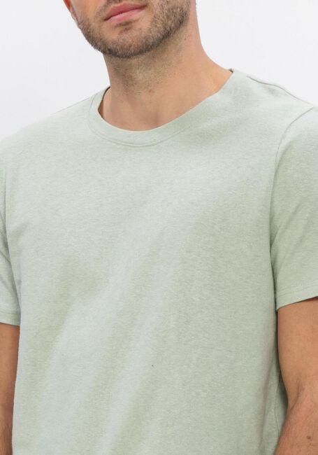 SELECTED MEN T-shirt SLHADAM LINEN BLEND SS TEE NOOS en vert - large