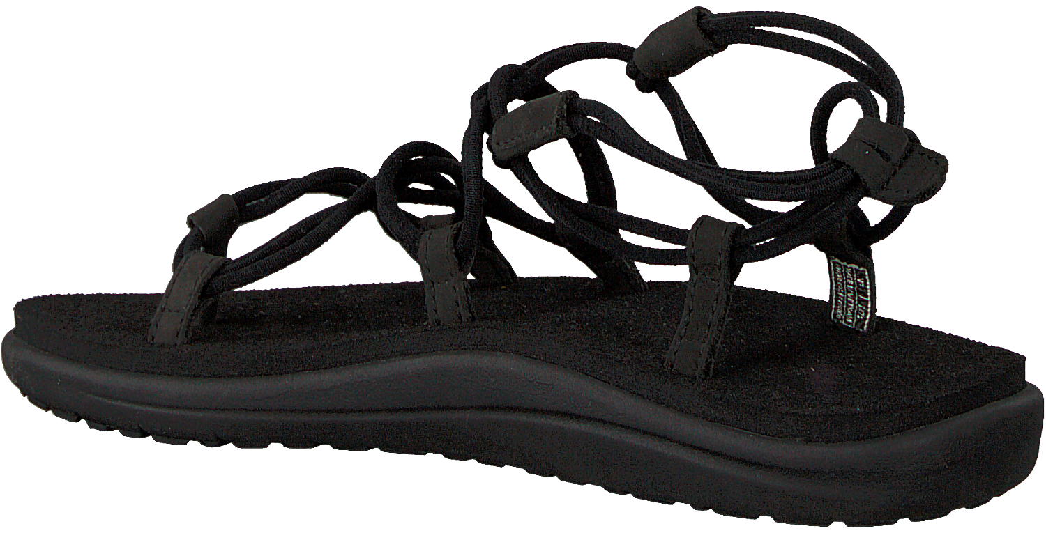 teva voya infinity lace up sandals in black