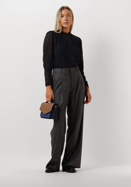 Blauwe SCOTCH & SODA  MOCK NECK TOP WITH OPEN BACK DETAIL - large