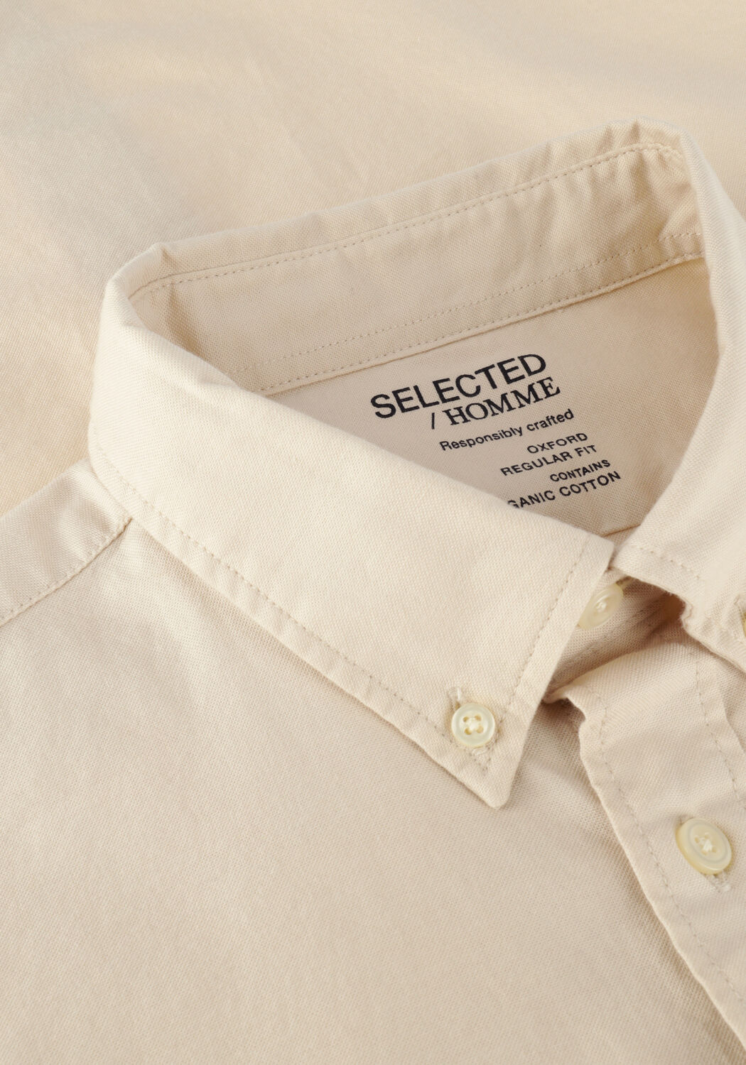 SELECTED MEN Chemise d&eacute;contract&eacute; SLHREGRICK-OX FLEX SHIRT LS en beige - large
