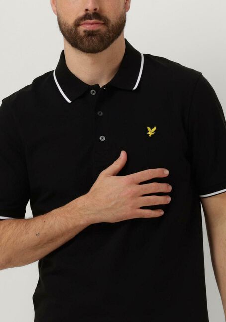 Zwarte LYLE & SCOTT Polo TIPPED POLO SHIRT - large