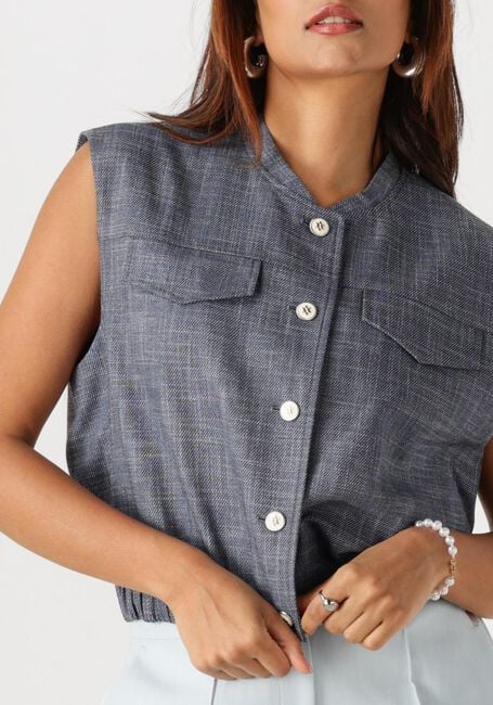AAIKO Gilet OLIVIA DENIM VIS 368 en bleu - large
