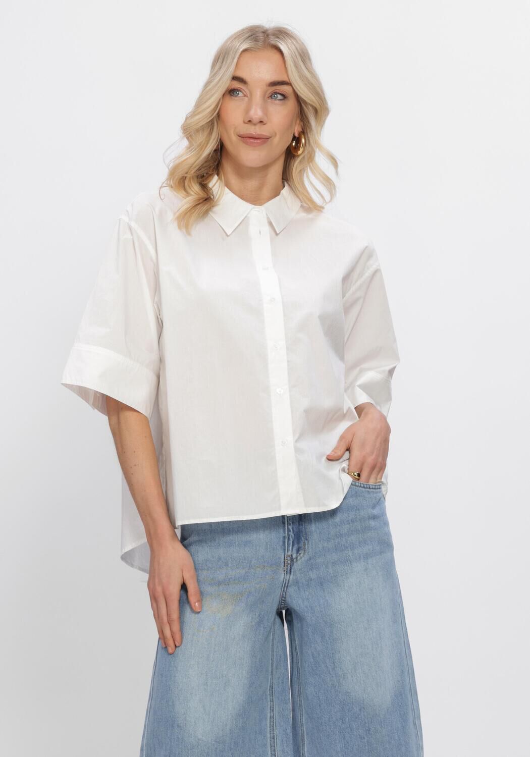 OBJECT OBJELLY HOPE 2/4 LO SHIRT Blouses en blanc - large