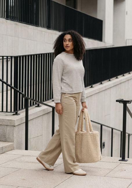 Beige ANOTHER LABEL Wijde broek ALNADINE PANTS - large