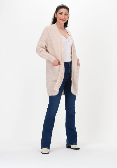 SELECTED WOMEN Gilet SLFLULU LS KNIT LONG CARDIGAN en beige - large