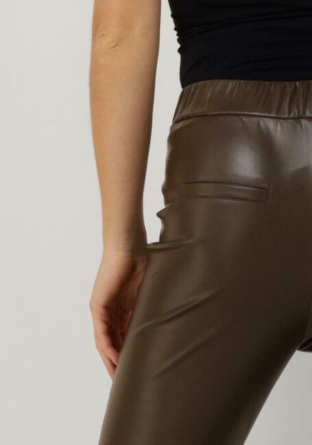 SIMPLE Pantalon large JER-POLY-PU-23-1 en vert - large