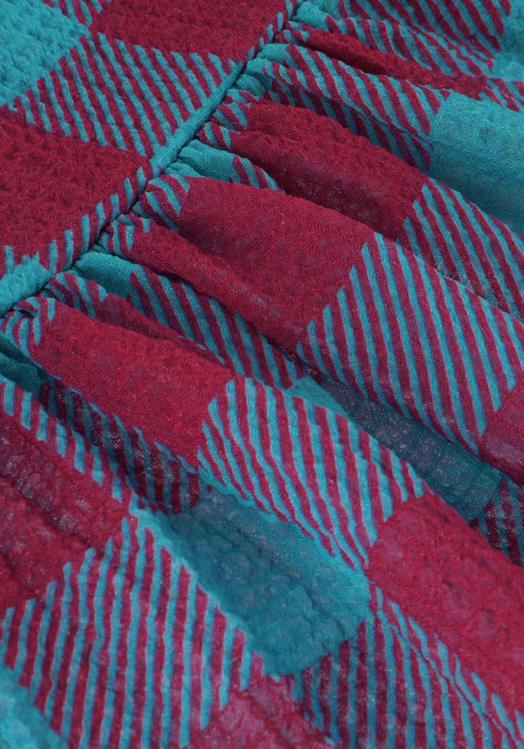 Blauwe DAILY BRAT Top SANDY CHECKED TOP - large