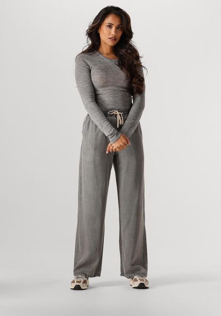 Grijze OBJECT Wijde broek OBJFRAME MW PANTS - large