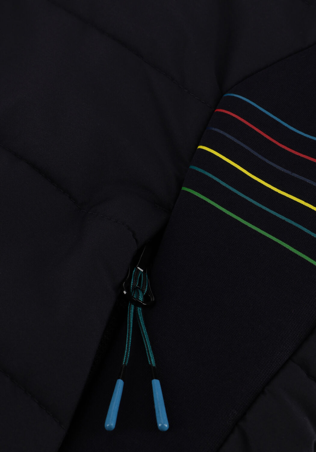 Donkerblauwe PS PAUL SMITH Gewatteerde jas MENS MIXED MEDIA JACKET - large