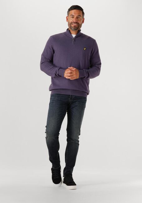 Grijze LYLE & SCOTT Trui COTTON MERINO QUARTER ZIP JUMPER - large