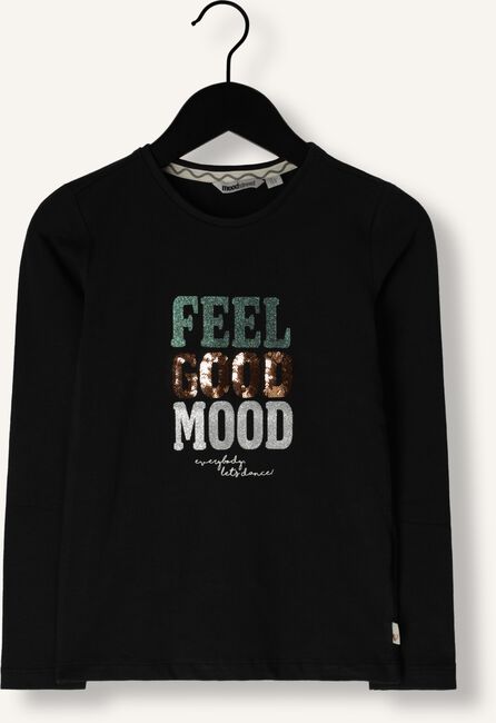 Zwarte MOODSTREET Tops & T-shirts CHEST GLITTERPRINT LONGSLEEVE Zwarte MOODSTREET Tops & T-shirts CHEST GLITTERPRINT LONGSLEEVE - large