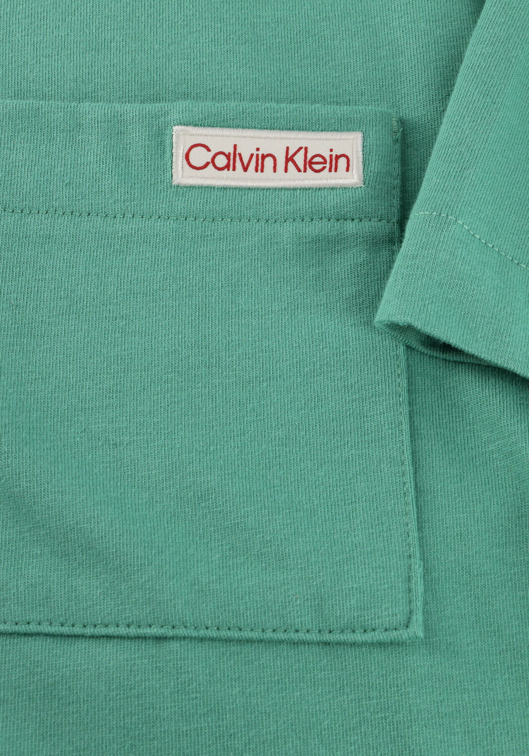 Groene CALVIN KLEIN T-shirt SS 20S JERSEY EASY COIN POCKET T - large