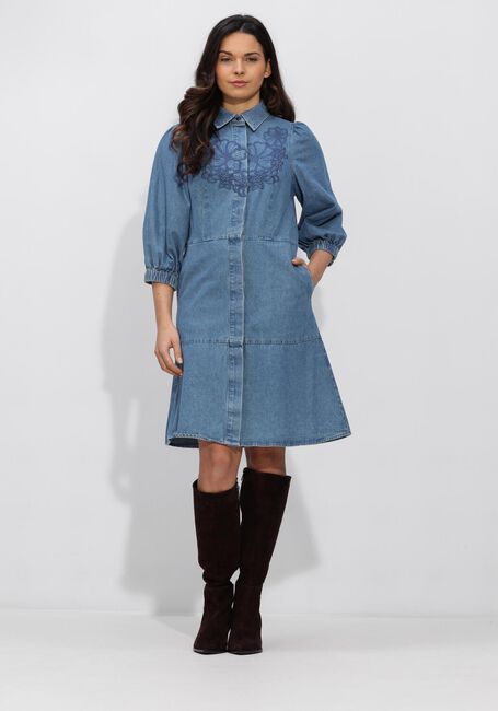 Blauwe SECOND FEMALE Jurken CORNELIA DENIM TUNIC DRESS - large