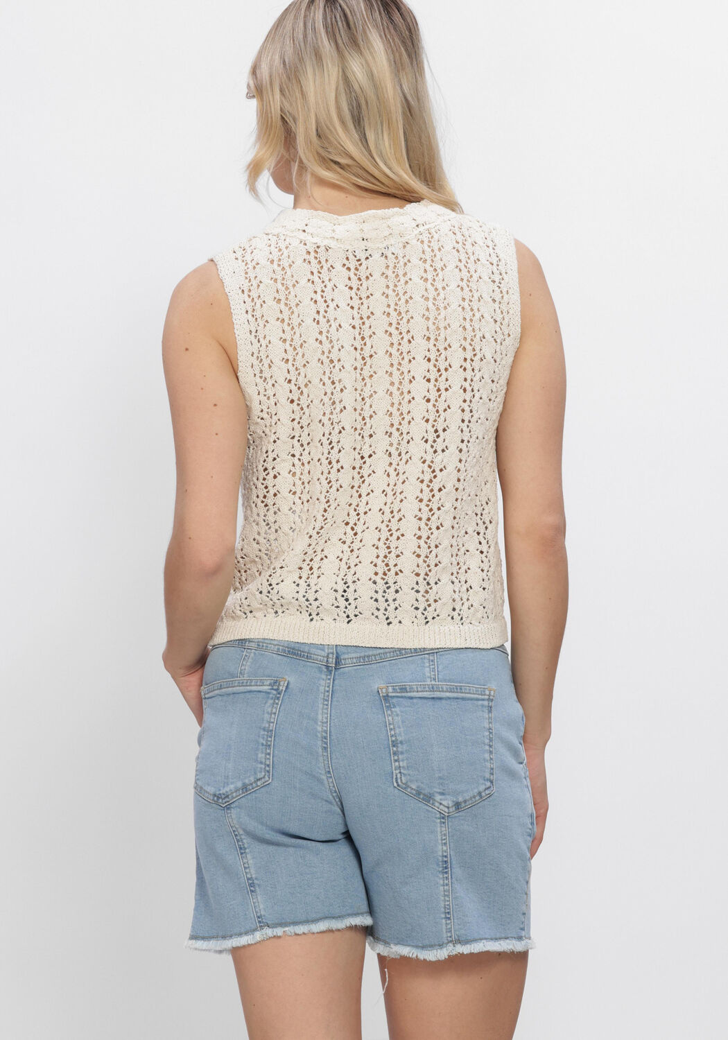 OBJECT OBJJOLIN S/L RE KNIT TOP Pulls & Gilets en beige - large