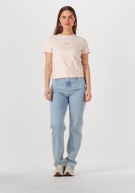 CALVIN KLEIN T-shirt PLACED INSTITUTIONAL BABY TEE Rose clair - large