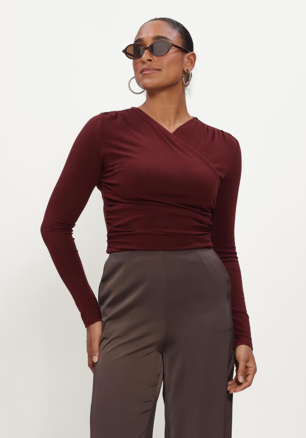 GRACE & MILA Haut TOP Bordeaux - large