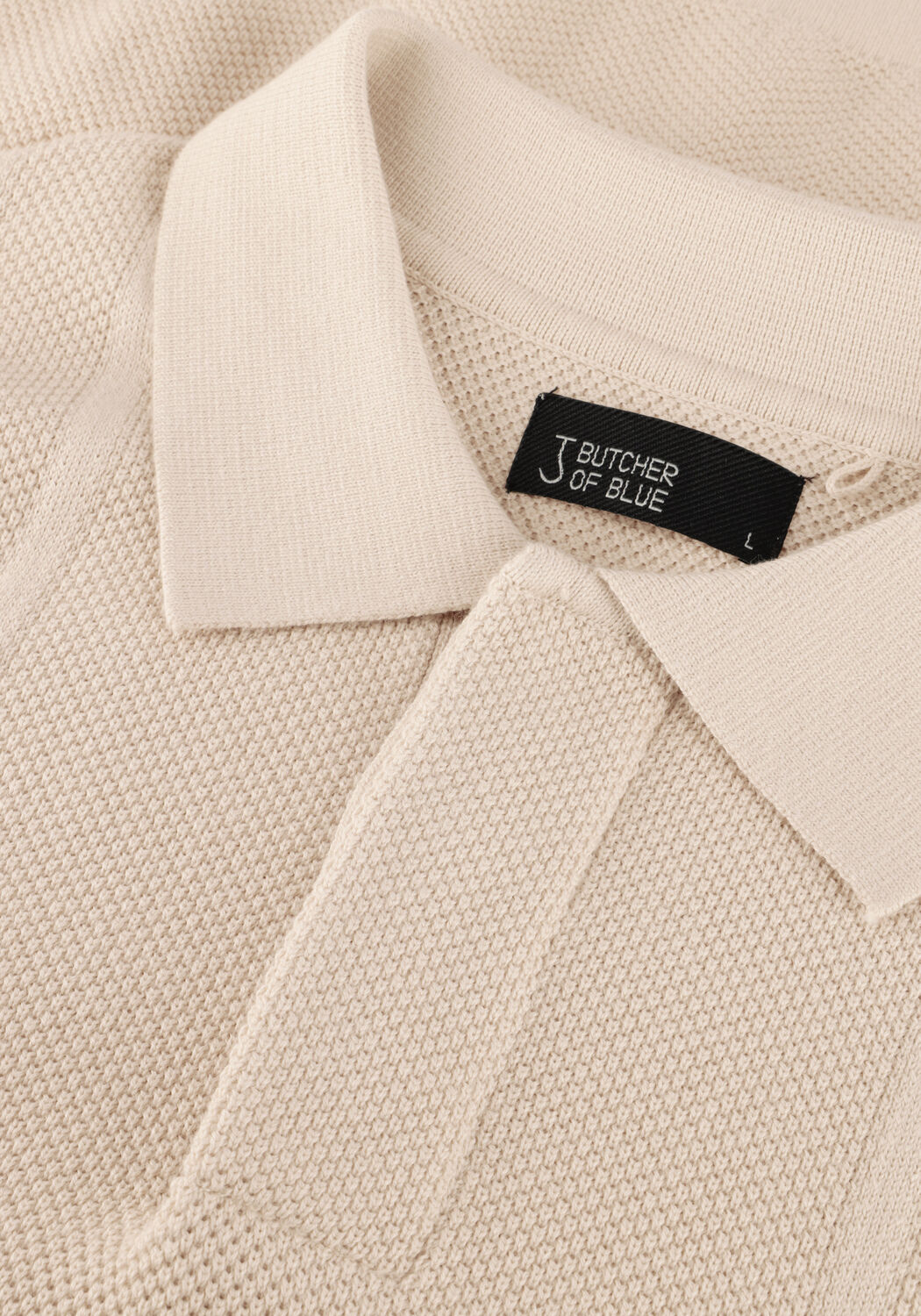 BUTCHER OF BLUE Polo RIPLEY KNIT POLO en beige - large