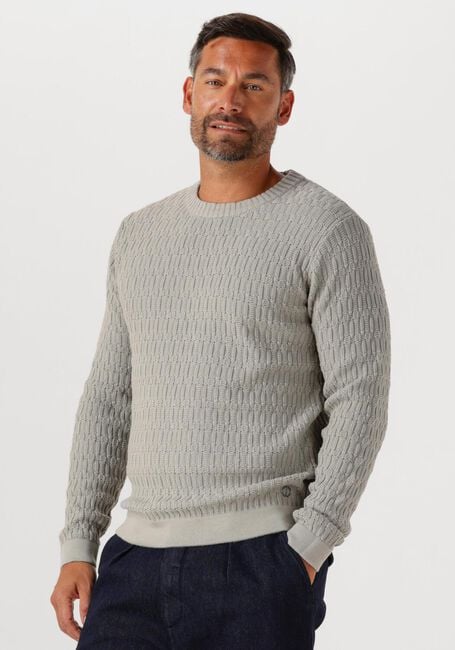Lichtgrijze DSTREZZED Trui NOVEL CREWNECK - large