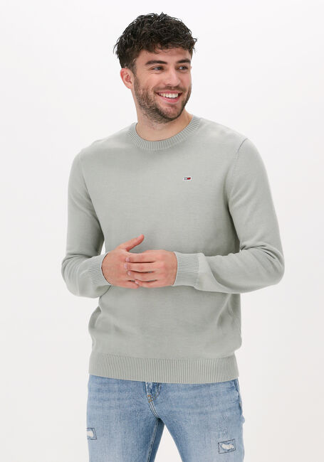 Groene TOMMY JEANS Trui TJM ESSENTIAL LIGHT SWEATER - large