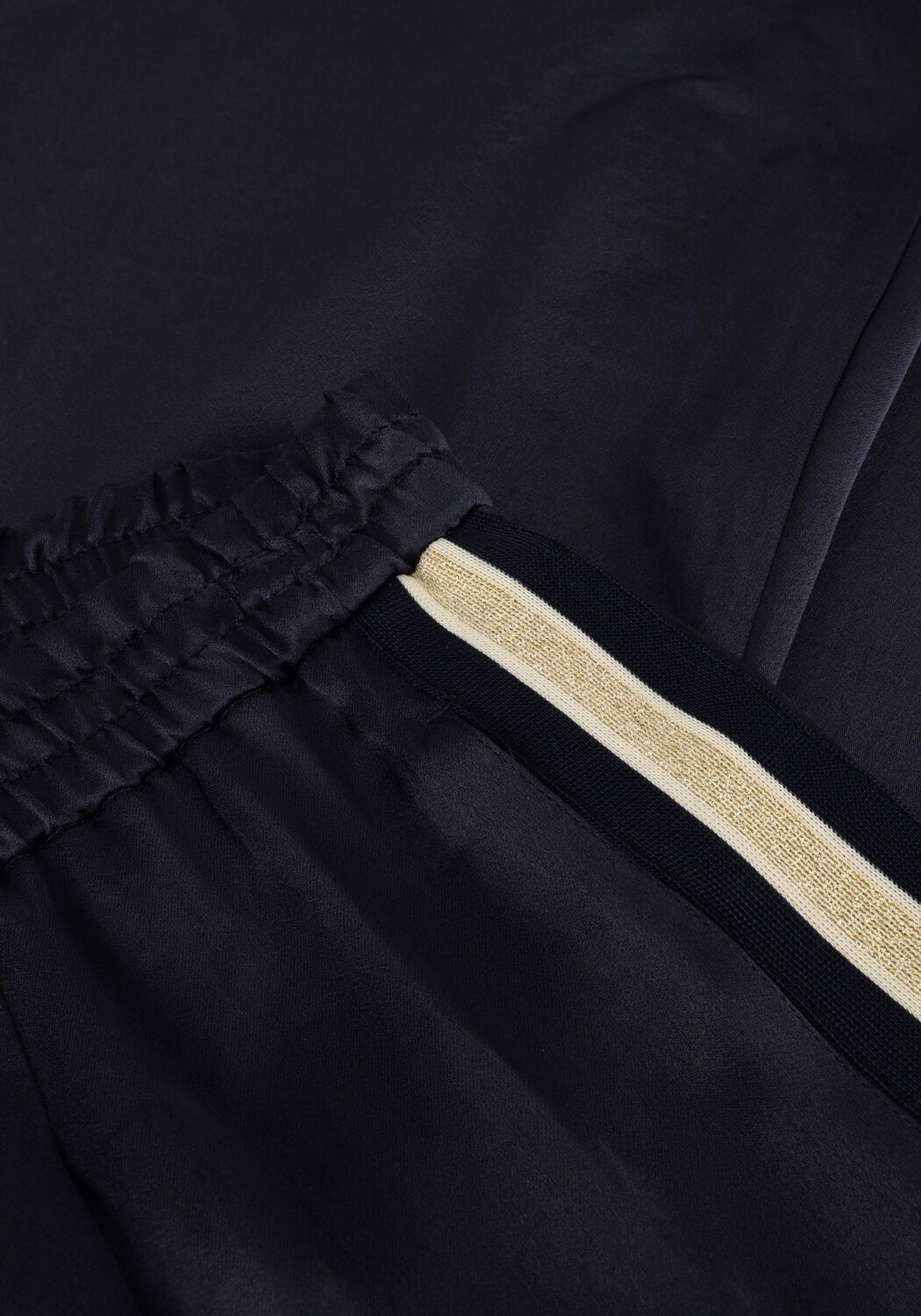 Donkerblauwe SUMMUM Pantalon TROUSERS HEAVY SILKY TOUCH - large