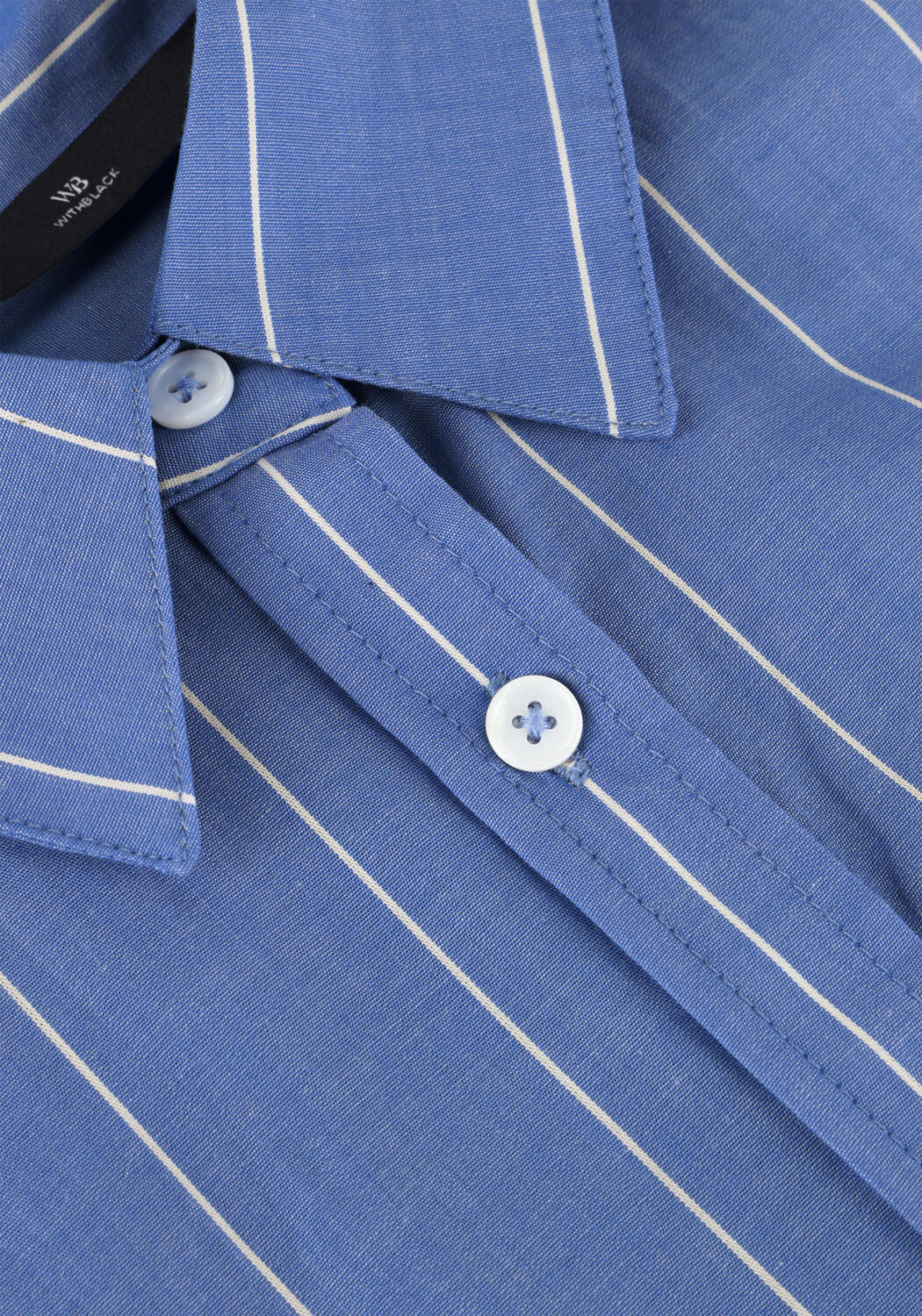 Blauwe WITHBLACK  WBLNOA LS STRIPED SHIRT - large