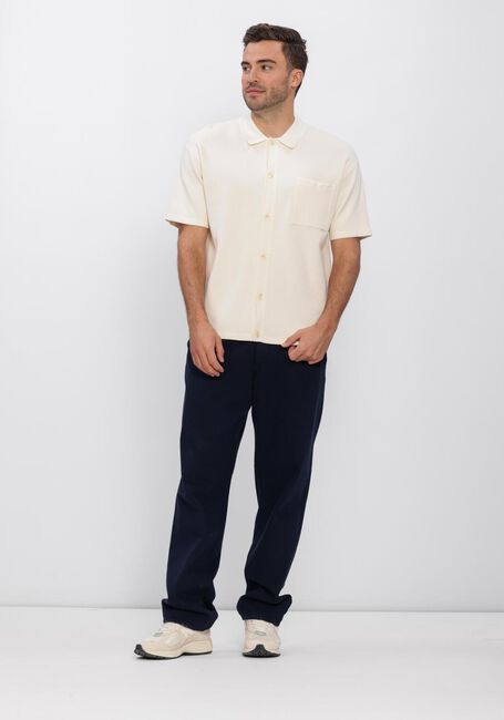 ANERKJENDT Polo AKVILHELM NEEDLE RIB SS KNIT &Eacute;cru - large