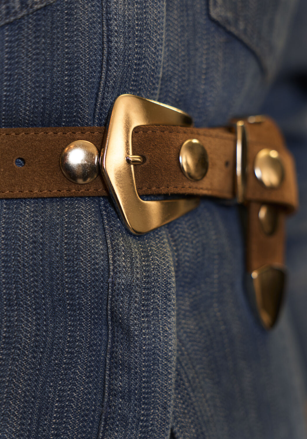 OMODA ATELIER SUEDE BELT X MODEROSA Ceinture en camel