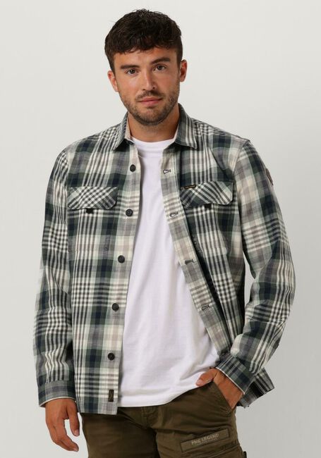 PME LEGEND Surchemise LONG SLEEVE SHIRT HEAVY CTN SLUB en vert - large