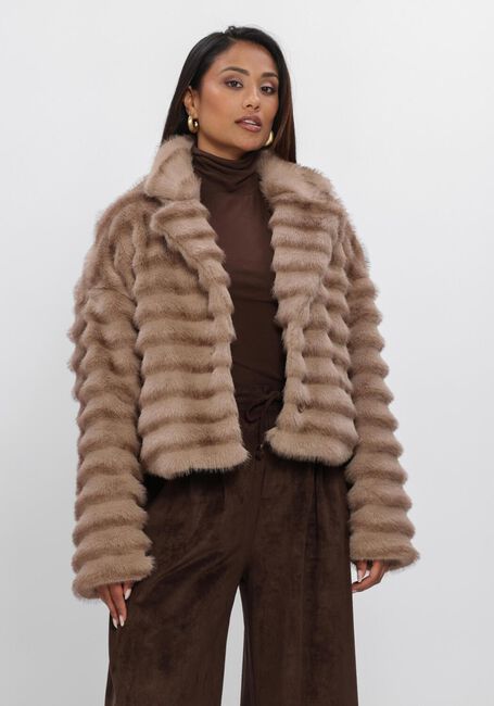 NUKUS Manteau en fausse fourrure HILDE JACKET FLUFFY en beige - large
