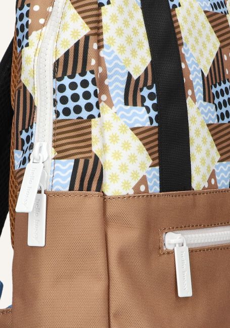 Bruine HELLO HOSSY Rugtas PATCHWORK Bruine HELLO HOSSY Rugtas PATCHWORK - large