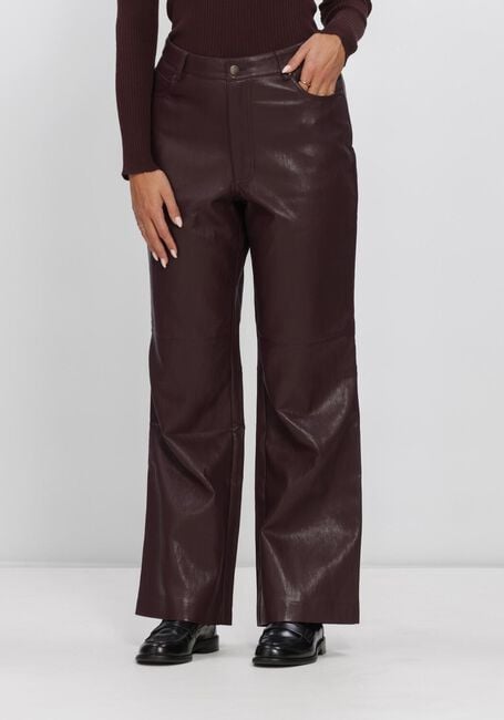 AAIKO Pantalon large RIANNE PU 689 Bordeaux - large
