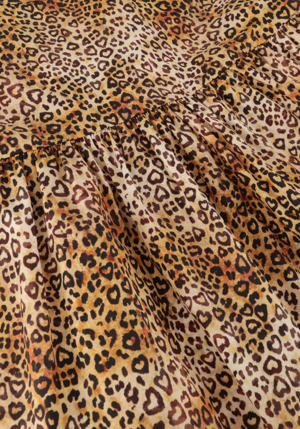 Bruine DAILY BRAT Midi jurk LEOPARD HEART DRESS - large