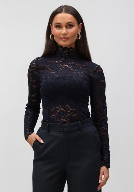 NEO NOIR Haut LIZA LACEFLOWER BLOUSE Bleu fonc&eacute; - large