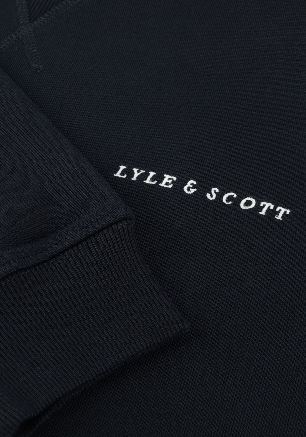LYLE & SCOTT Chandail SCRIPT BRUSH BACK CREW NECK SWEATSHIRT Bleu fonc&eacute; - large