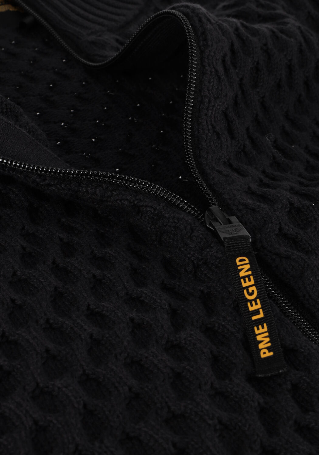 Zwarte PME LEGEND Vest ZIP JACKET COTTON STRUCTURE MIX - large